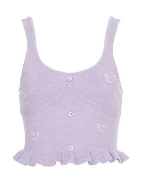4Sienna Butterfly lavender tank top